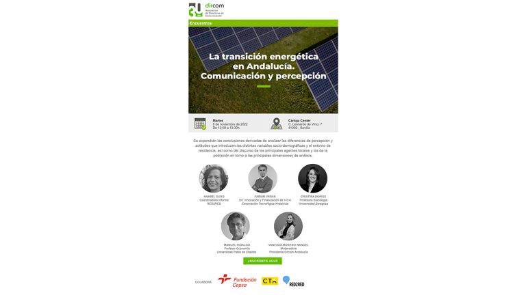 Presentación del Observatorio de Transición Justa y de su primer estudio sobre la “Percepción de la población en torno a la transición ecológica en Andalucía”